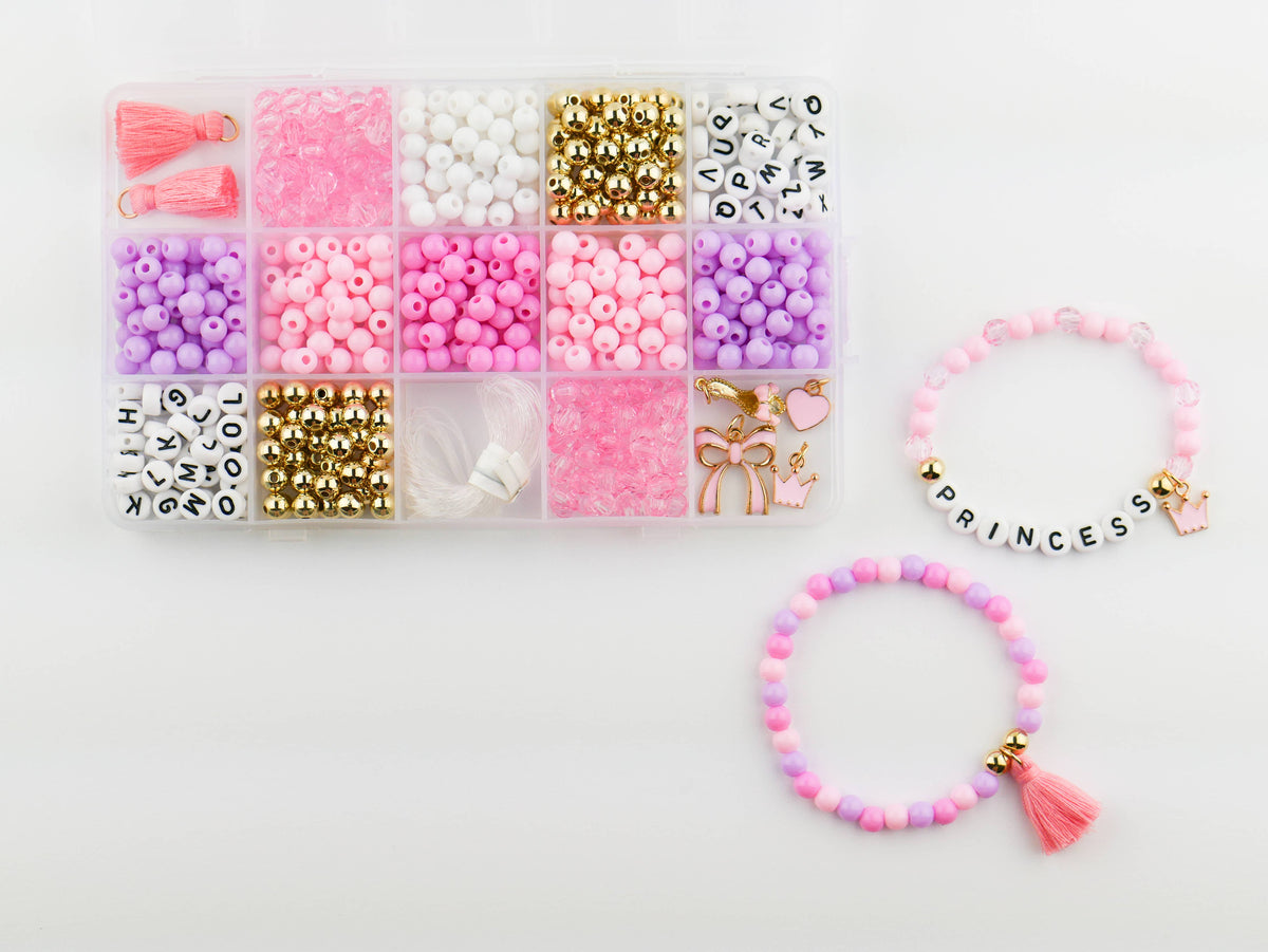 Princess Party DIY Stretchy Bracelet Craft Kit