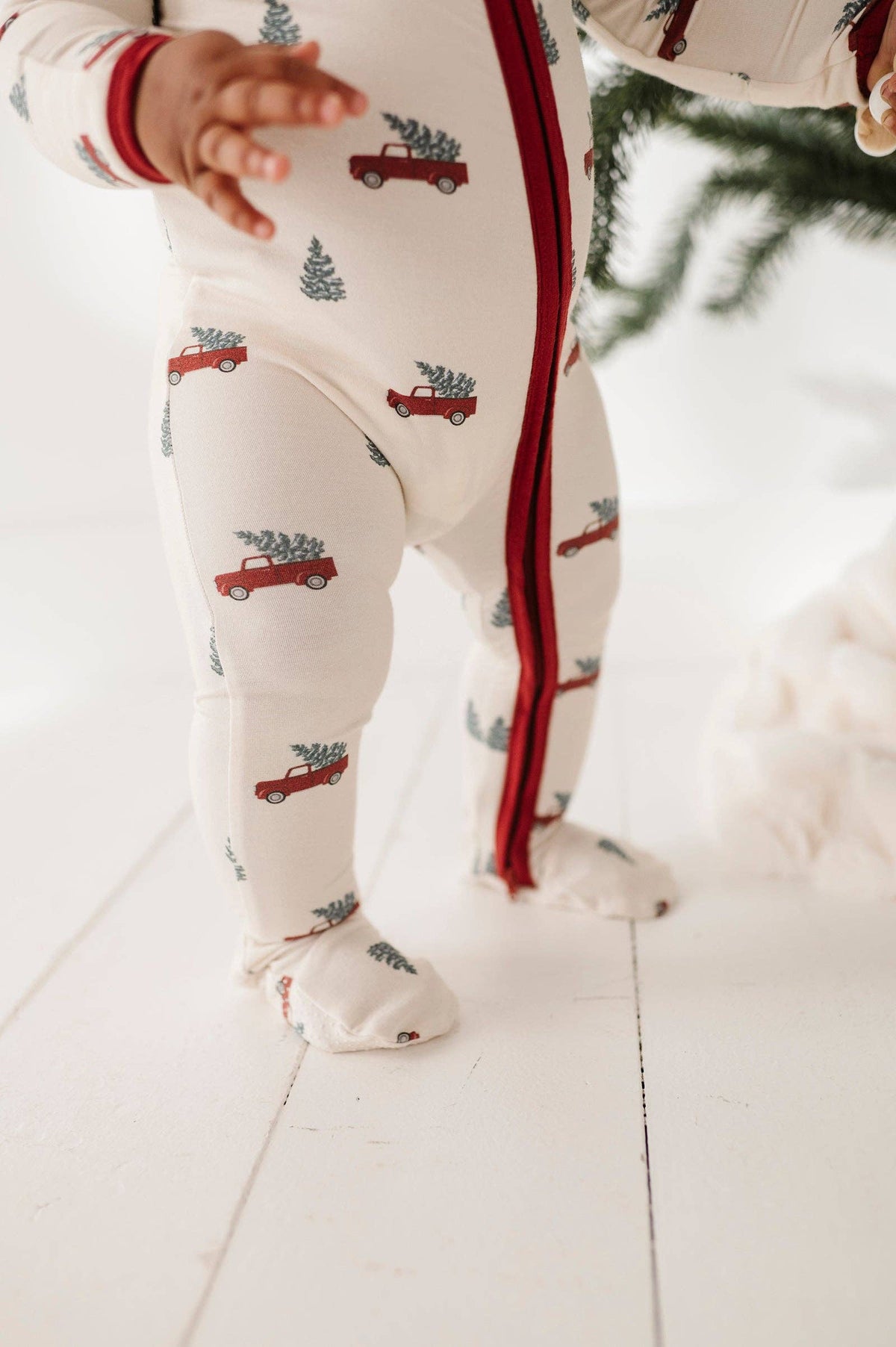 Holiday Footie Romper Bamboo Sleepwear Pajamas