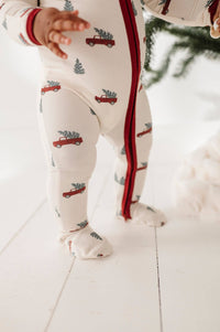 Holiday Footie Romper Bamboo Sleepwear Pajamas