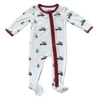 Holiday Footie Romper Bamboo Sleepwear Pajamas