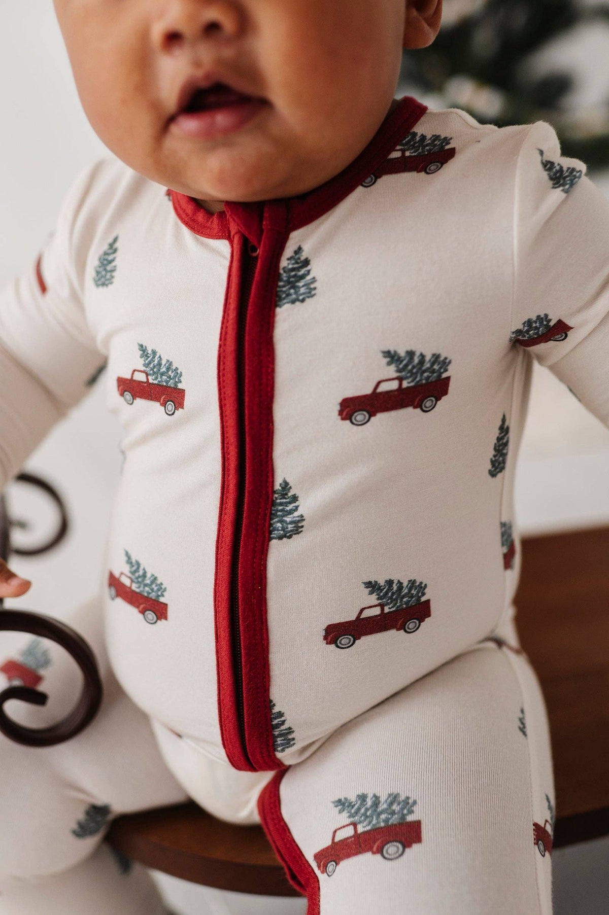 Holiday Footie Romper Bamboo Sleepwear Pajamas
