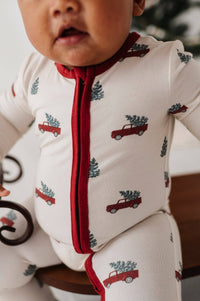 Holiday Footie Romper Bamboo Sleepwear Pajamas