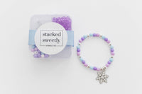 Winter Craft, DIY Bracelet Kit, Stocking Stuffer, Snowflake