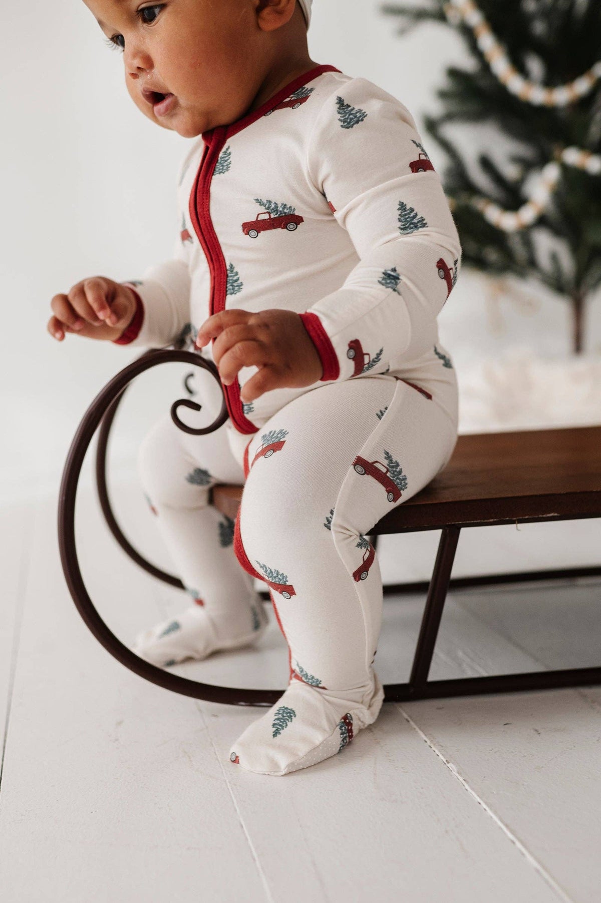 Holiday Footie Romper Bamboo Sleepwear Pajamas