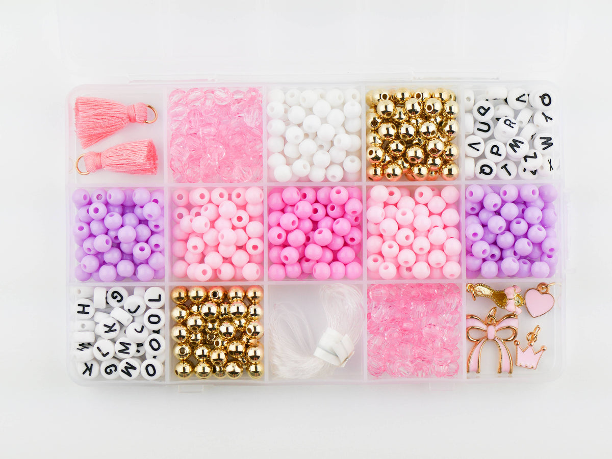 Princess Party DIY Stretchy Bracelet Craft Kit