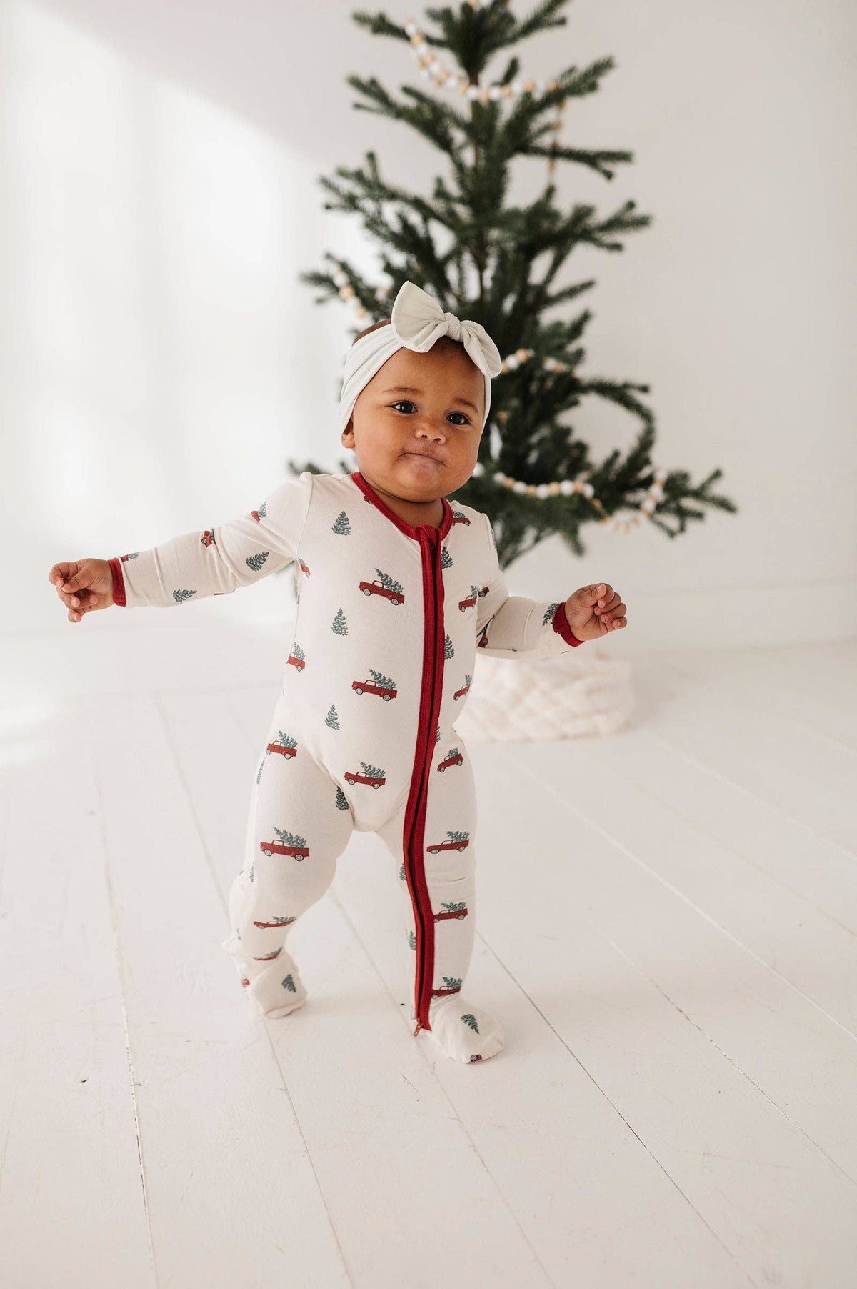 Holiday Footie Romper Bamboo Sleepwear Pajamas