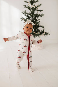 Holiday Footie Romper Bamboo Sleepwear Pajamas