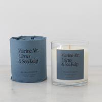 Heirloomed Candle - Marine Air, Citrus, Sea Kelp - 8 oz Soy
