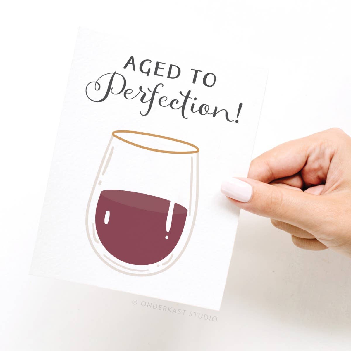 Aged To Perfection Wine Birthday Card