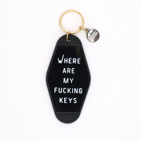 Where Are My F*cking Keys Motel Keychain
