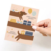 Long Story Short Dog Birthday Greeting Card