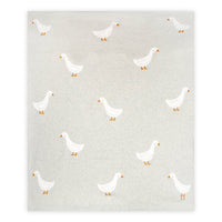 Duck Waddle - Organic Jacquard Knit Baby Blankets