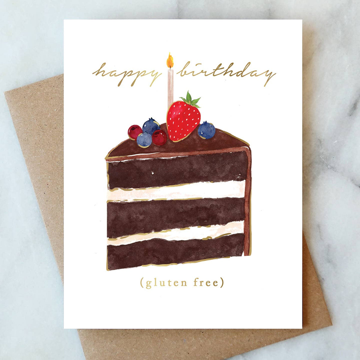 Gluten Free Cake Birthday Card