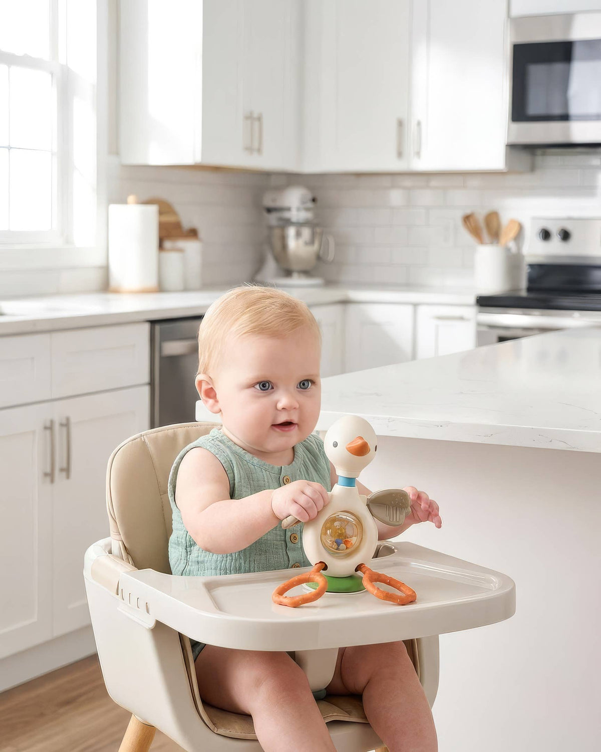 Itzy Twist & Bop™ - High Chair Sensory Toy Goose Duck