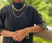 Gold Chain Fish Bone Bracelet