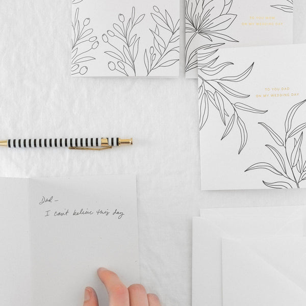 Dad Wedding Day Botanical Card