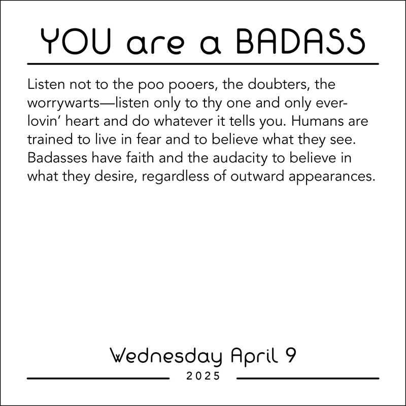 You Are a Badass 2025 Day-to-Day Calendar by Jen  Sincero