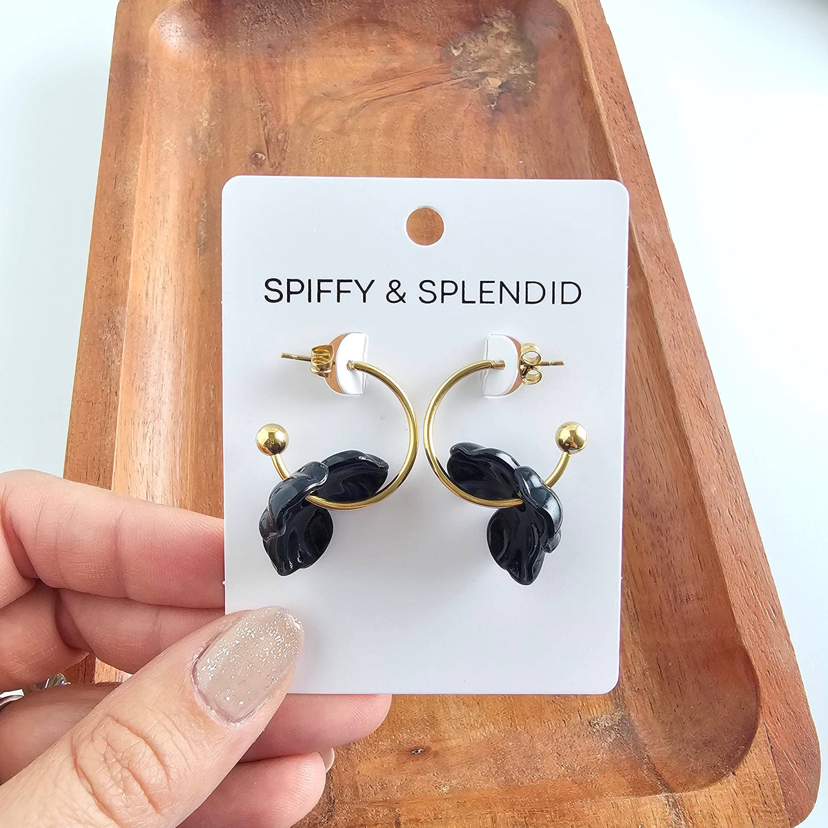 Magnolia Hoops - Black // Jewelry, Earrings, Fall