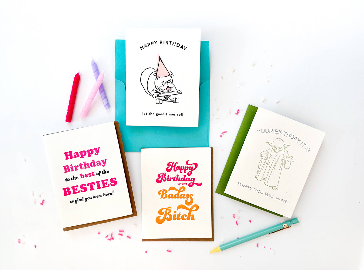 Roller Dog Birthday Card