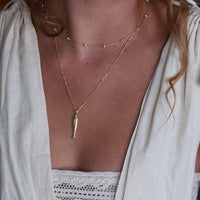 Gold Tinned Fish Necklace