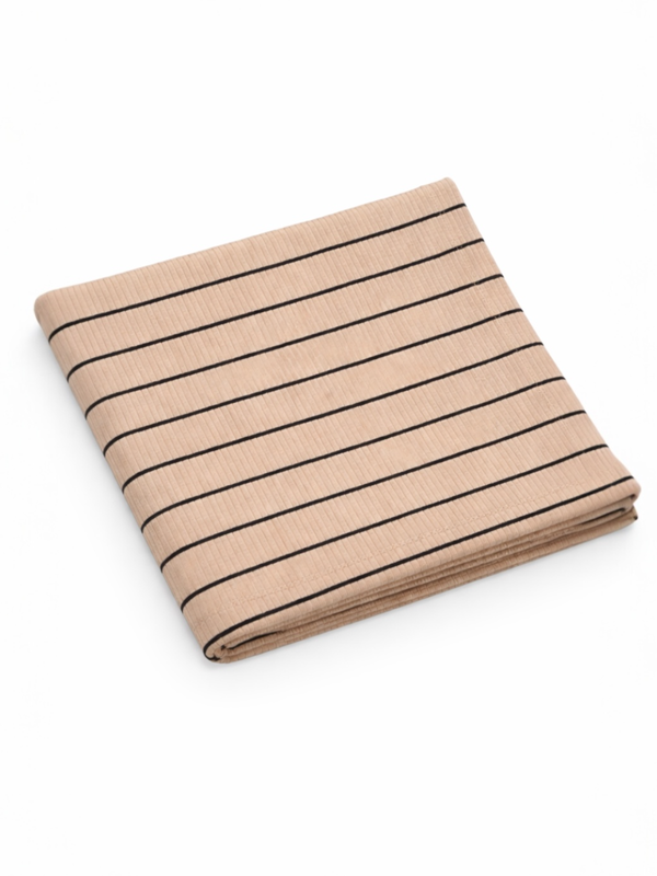 Tan/Black Stripe / Ribbed Swaddle