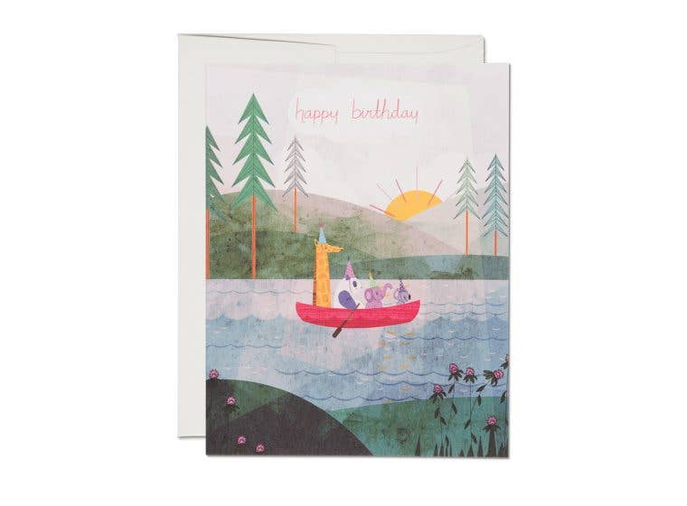 Canoe Happy Birthday Card