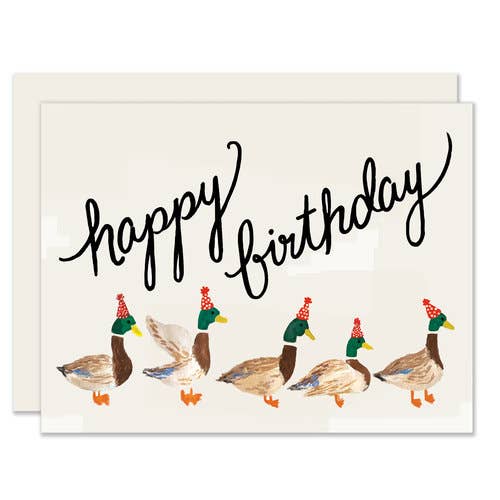 Duck Parade Happy Birthday Card