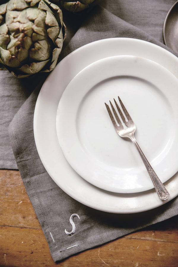 Linen Dinner Napkin Pewter - Set of 4