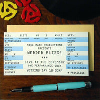 Wedding Rock Ticket Card