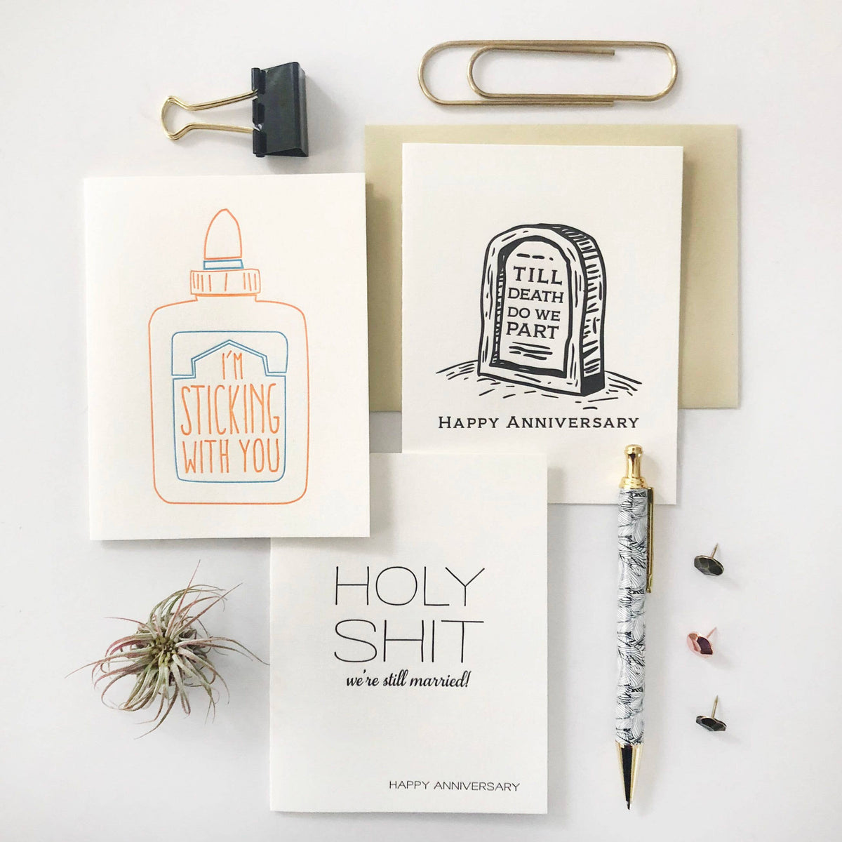 Holy Shit Married - Letterpress Wedding Congrats Card