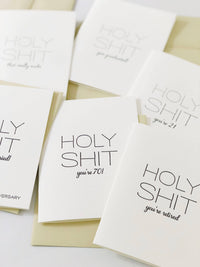 Holy Shit Married - Letterpress Wedding Congrats Card