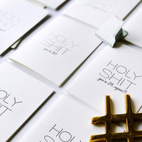 Holy Shit Married - Letterpress Wedding Congrats Card