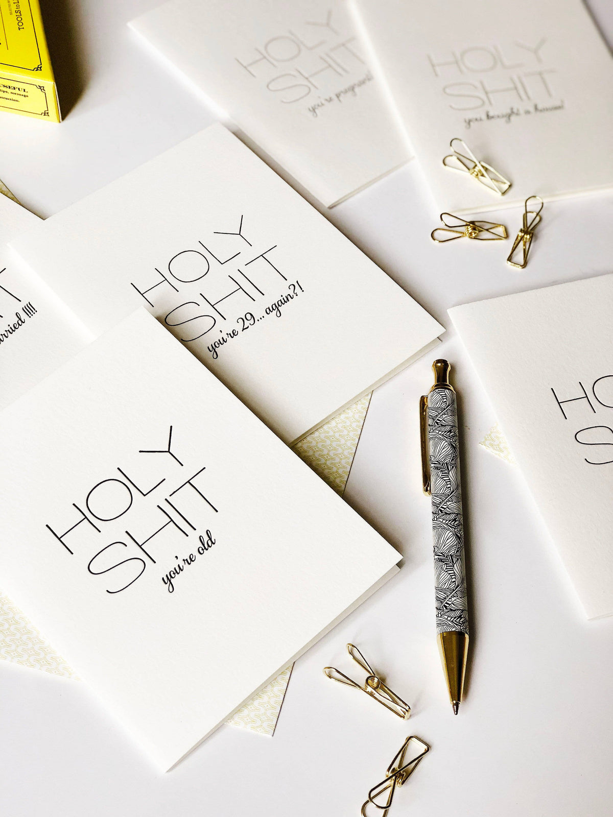 Holy Shit Married - Letterpress Wedding Congrats Card