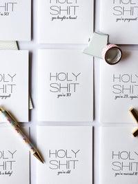 Holy Shit Married - Letterpress Wedding Congrats Card
