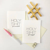 Holy Shit Married - Letterpress Wedding Congrats Card