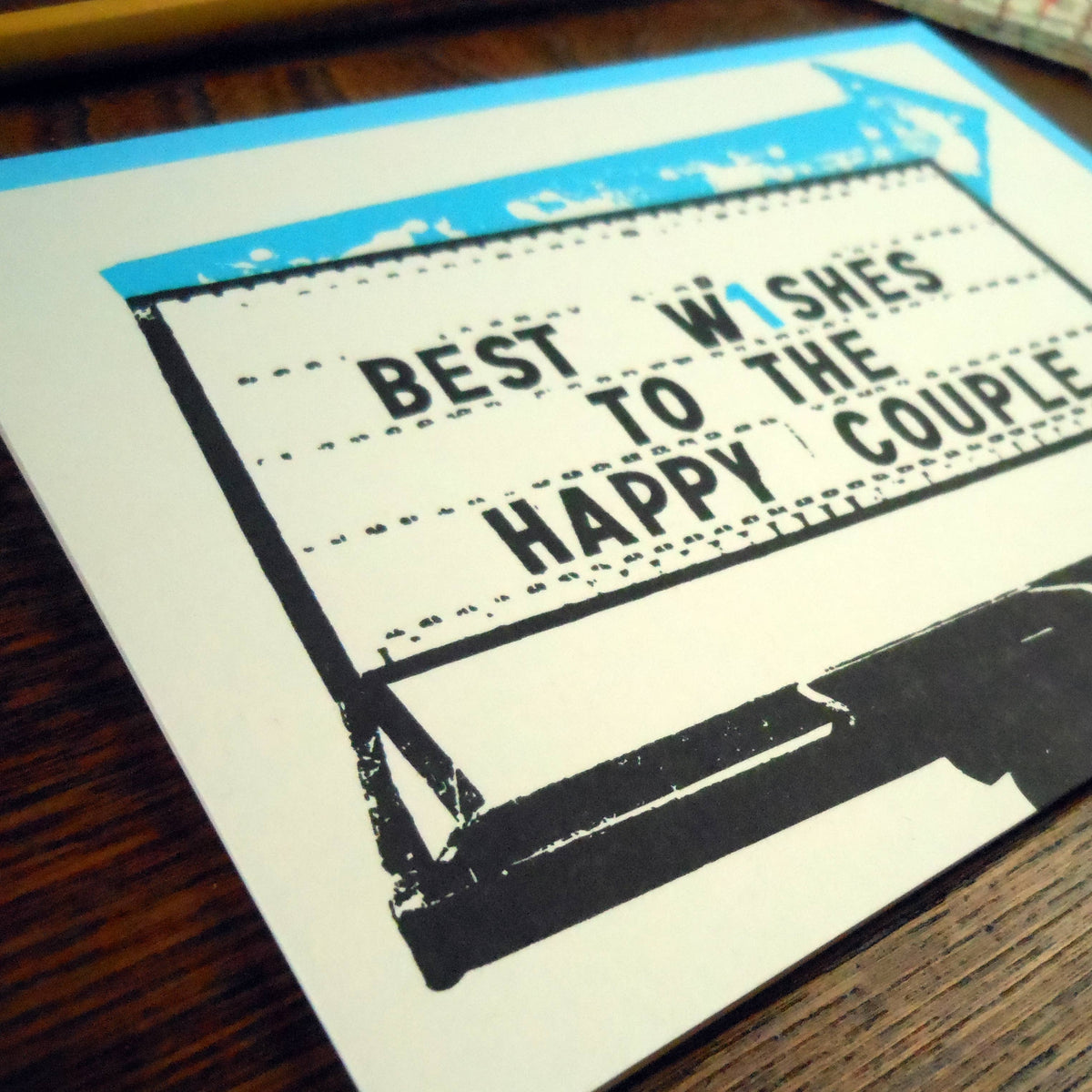 Best Wishes Vintage Sign Card