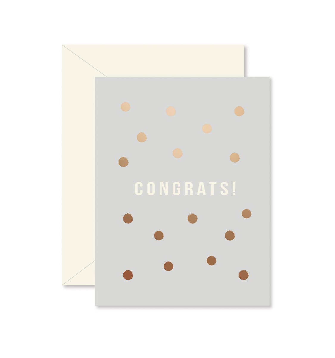 Congrats Copper Dots Greeting Card