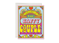 Happy Couple Neon wedding greeting card