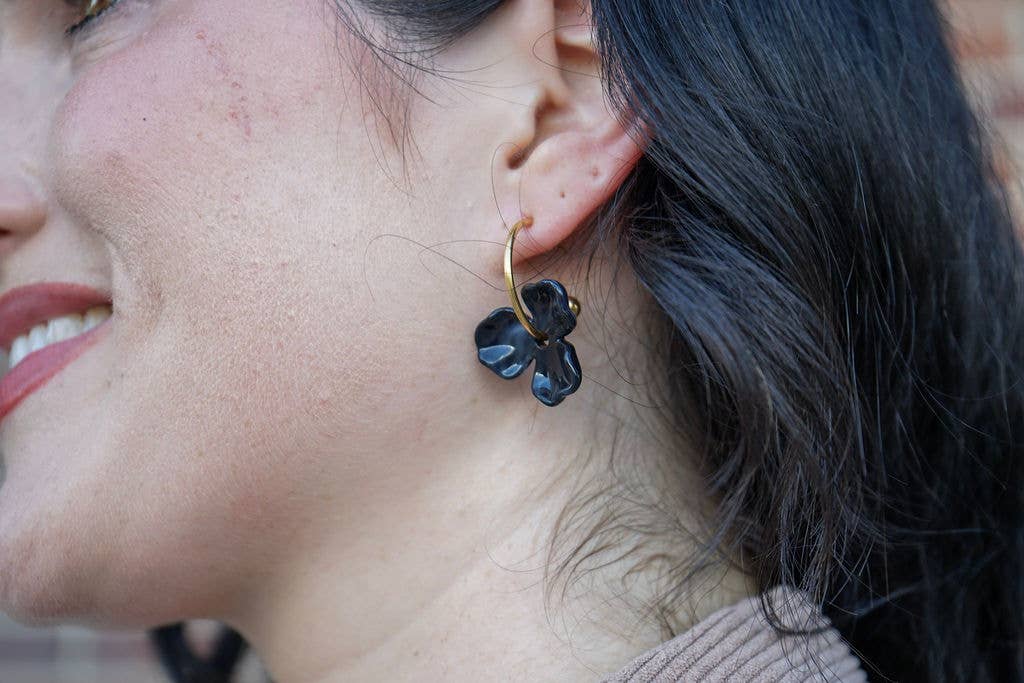 Magnolia Hoops - Black // Jewelry, Earrings, Fall