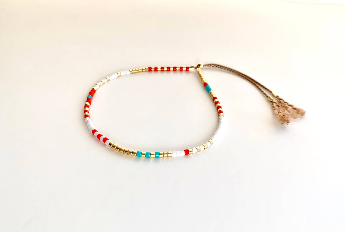 Beaded Bracelets w/ Sliding Clasp