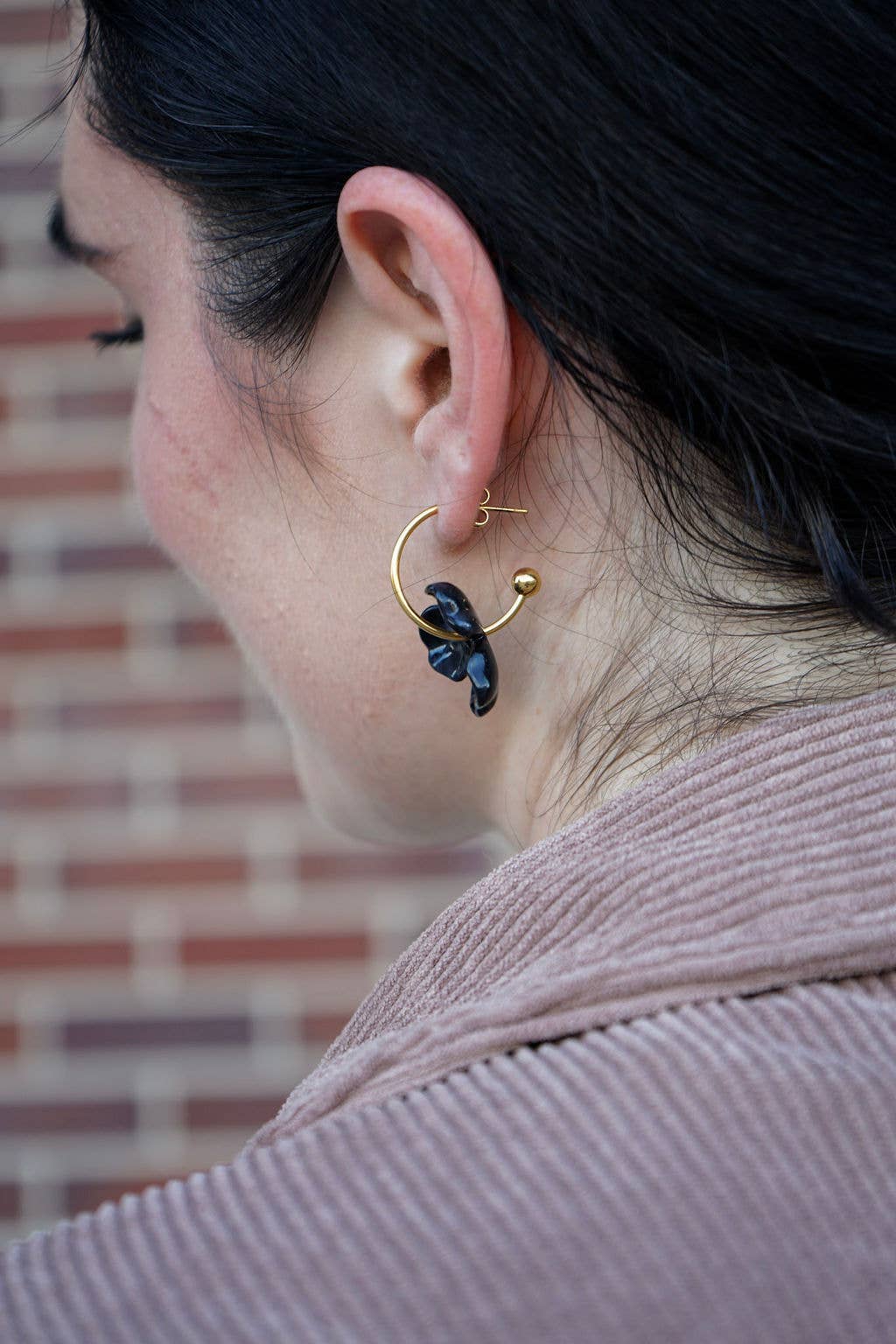 Magnolia Hoops - Black // Jewelry, Earrings, Fall