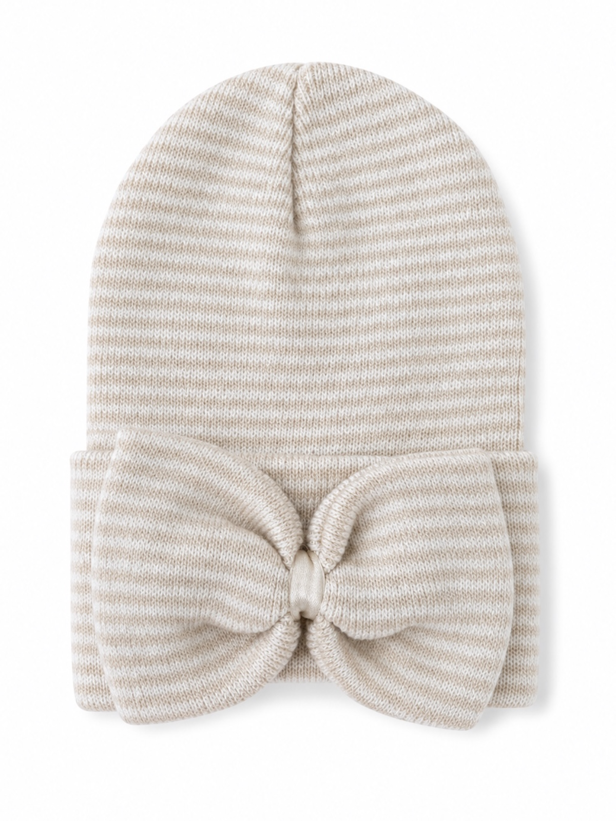 Baby's First Hat®, Sand/White Stripe Bow
