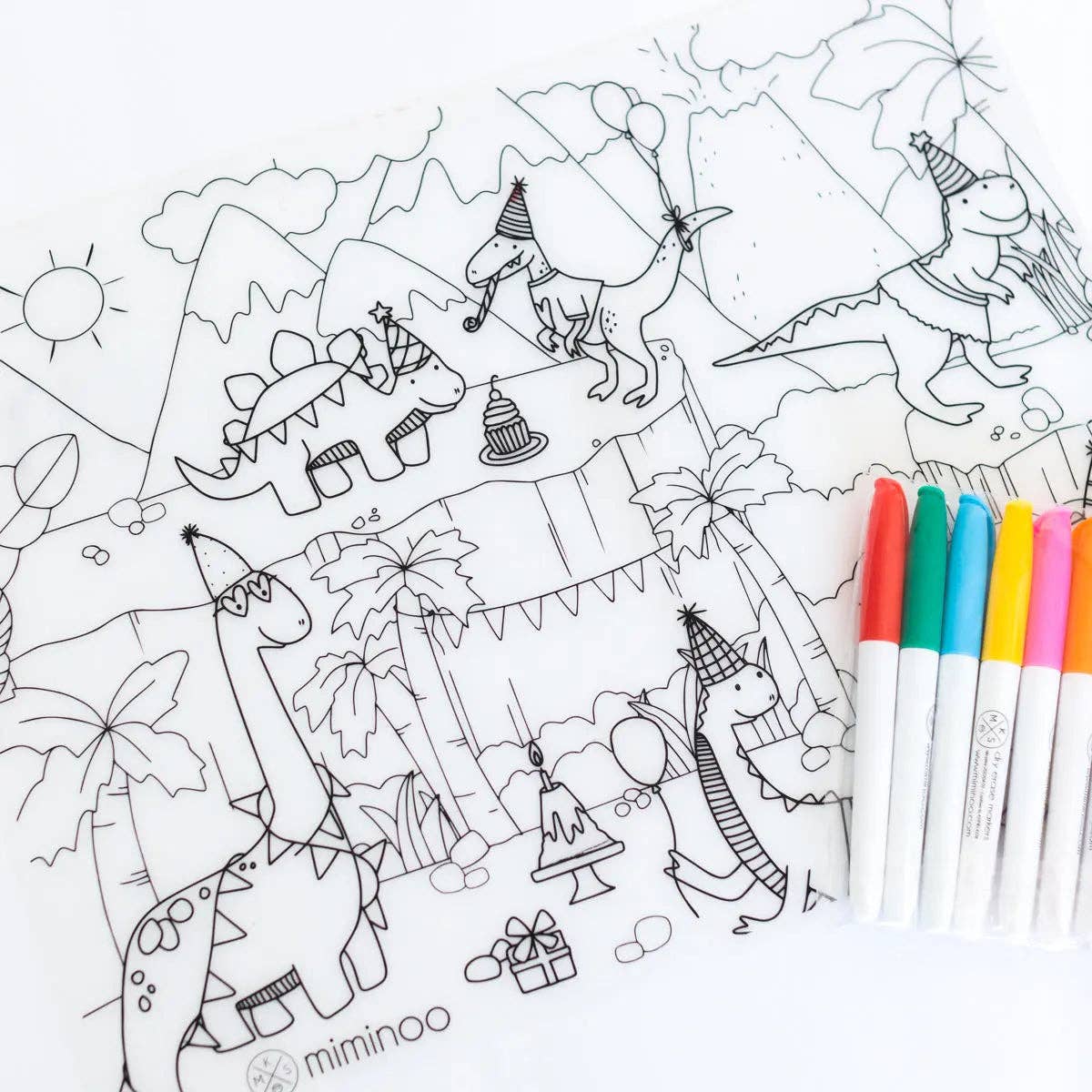 Silicone Reusable Coloring Mat & Markers Set