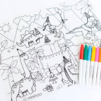 Silicone Reusable Coloring Mat & Markers Set