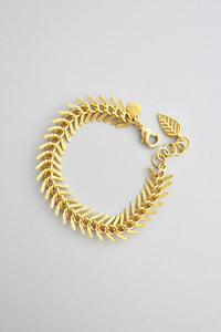 Gold Chain Fish Bone Bracelet