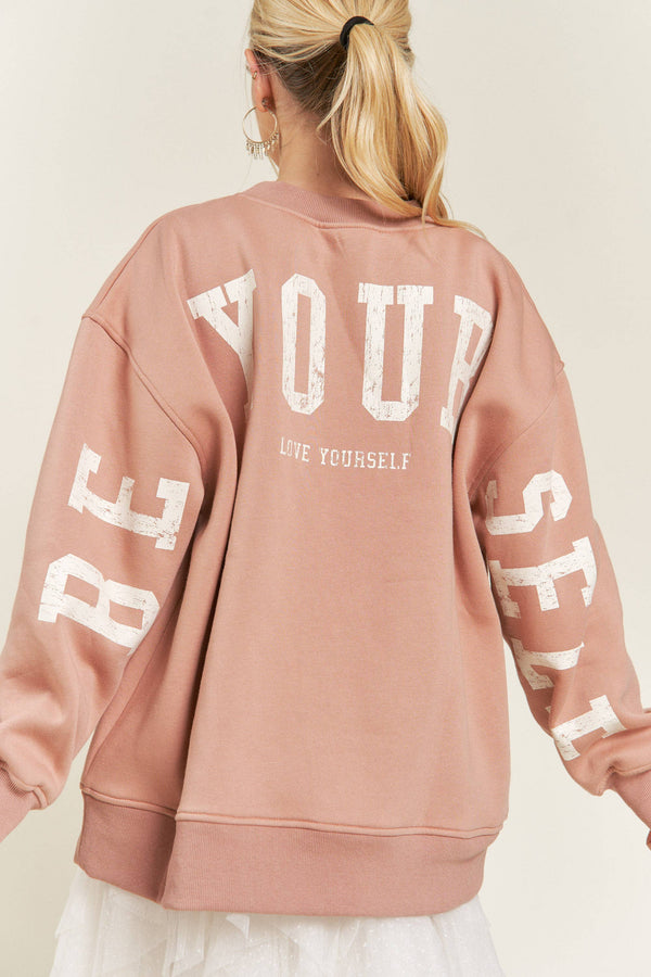 Be Yourself Oversized Sweatshirt