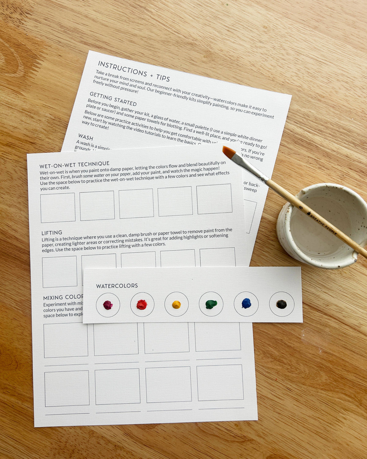 All-In-One Beginner Watercolor Kit - Wildflowers
