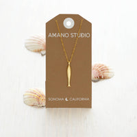 Gold Tinned Fish Necklace