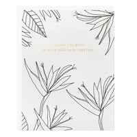 Happiness Wedding Botanical Card