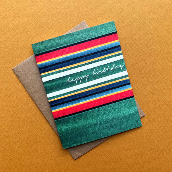 Blanket Stripe Birthday Card